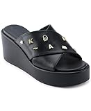 KARL LAGERFELD Paris Women's Shoes Women's Sandals, Black,7.5