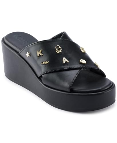 KARL LAGERFELD Paris Women's Shoes Women's Sandals, Black,7.5