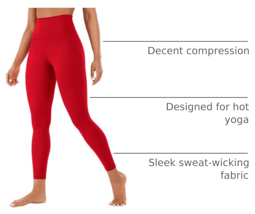 Image of CRZ YOGA Naked Feeling Leggings 25'' | Sleek, Decent Compression, Yoga, Hidden Waistband Pocket, for Women