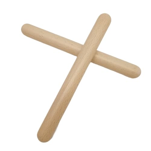 Baguettes rythme classiques en bois instrument percussion pour enfants et debutants