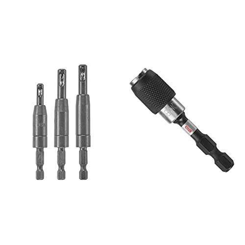 BOSCH Self-Centering Drill Bit Set + Impact Tough Quick Change Bit Holder - image 1