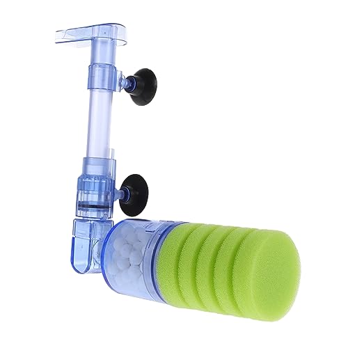 COSMEVIVI 水槽フィルター 魚のエアレーター パラ ヒータ 水槽用フィルターポンプ スポンジフィルター パイプ バケツ 噴水 ーナー ホルダー キット 池 プラスチック Blue