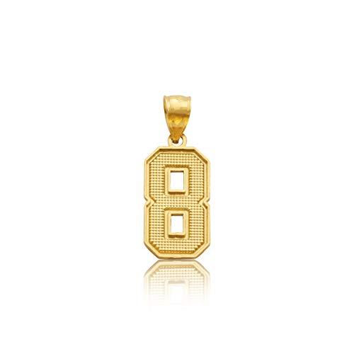 10k Yellow Gold Diamond Cut Sports Jersey Pendant (Medium)2