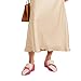 YDN Women Fashion Round Toe Flats Loafers Slip on Stacked Low Heel Pumps Office Lady Shoes Size 4 Fuchsia