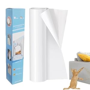 Qpets® Thicken Leather Couch Protector Sticker 11.8×118 Inches Transparent Thicken Furniture Anti-Scratch Protective Sticker Cuttable Leather Couch Protector Stickerfor Families with Cats, Dogs