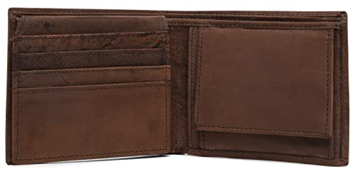 LEABAGS Springfield Genuine buffalo leather wallet I Purse I 4x3,5x0,7 inch4