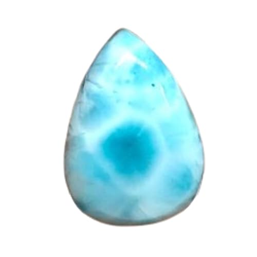 Larimar cabochon poire 22x16mm pierre naturelle pour fabrication bague et collier DIY