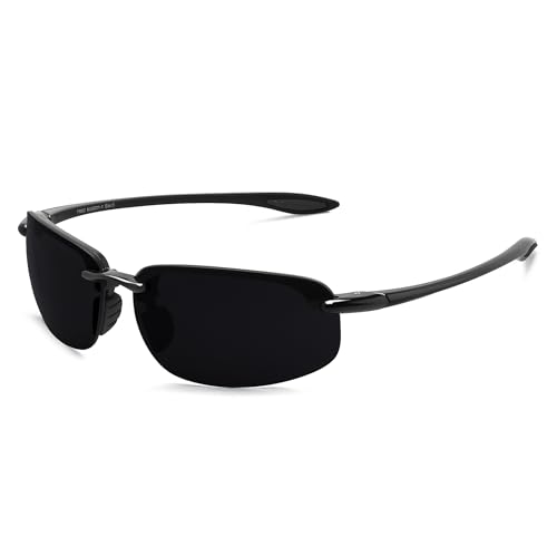 Image of JULI Sports Sunglasses for Men Women Tr90 Rimless Frame for Running Fishing Baseball Driving MJ8001