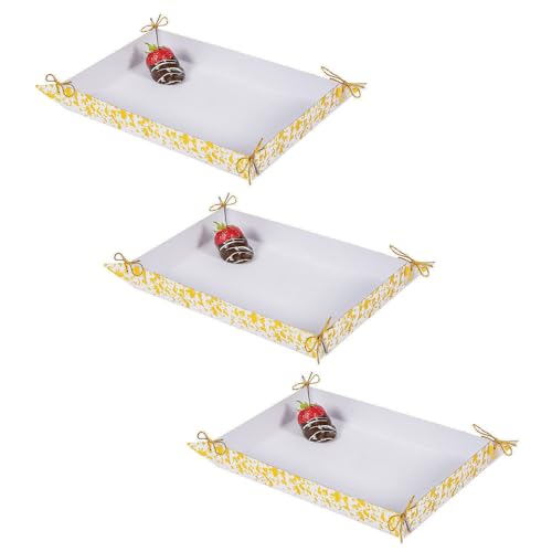 Fun Express Foil Trim Treat Trays, Medium, Gold, Bulk 12 Pc