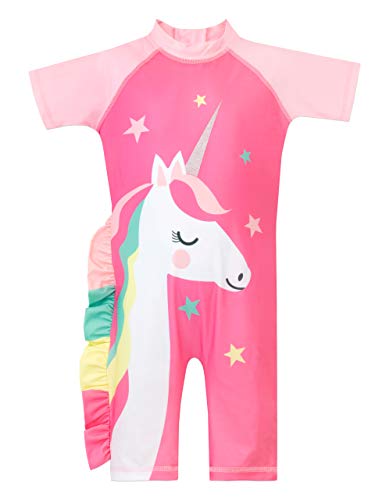 Harry Bear Filles Maillot de Bain Licorne Rose 5-6 Ans