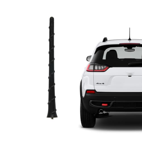 Antena de radio de 8 pulgadas para Jeep Cherokee 2014-2023 y Jeep Compass 2018-2025, a prueba de lavado de coche, mástil de antena de goma flexible, antena de techo duradera, accesorios de repuesto de