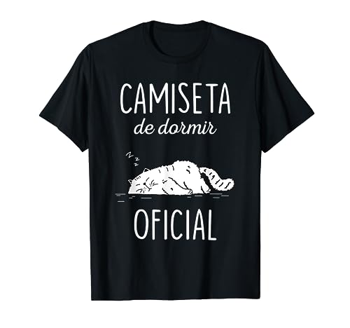 Gato Camiseta De Dormir Oficial Pijama Regalo Siesta Camiseta