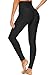 FITTOO Leggings Mallas Mujer Pantalones Deportivos Yoga Alta Cintura Elásticos y Transpirables#3 Negro Grande