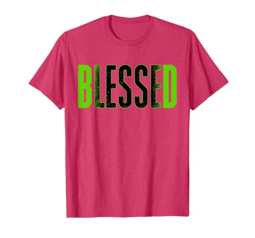 Bleesed Foamposite Black Green Matching Tee for Men Women T-Shirt, Men, Red Heather, Small