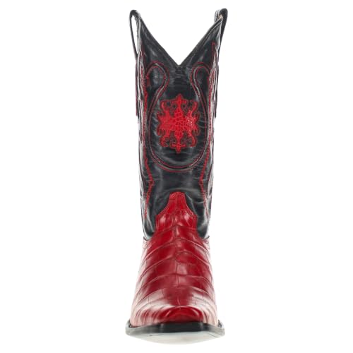 Image of Vaccari Men's Travis Genuine American Alligator Belly Leather Western Cowboy Boots