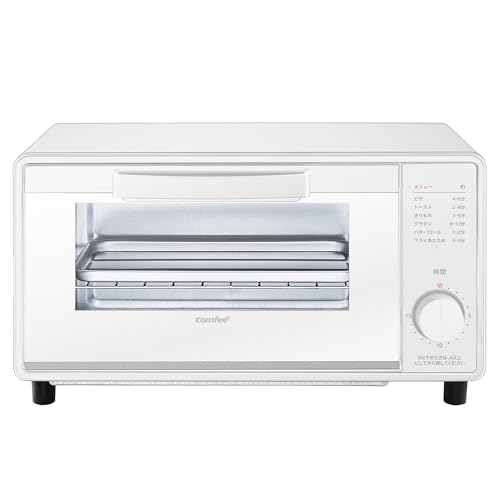 COMFEE' �g�[�X�^�[ �I�[�u���E�g�[�X�^�[ 2���Ă� �^�C�}�[15������ 1000W �㉺���Ἠq�[�^�[ �����I�Ȃ܂ݑ��� �Ă��ԁ��󂯎M�t�� �������J���^�� CF-MD081-WH �z���C�g