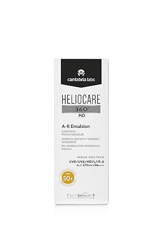 Heliocare360º Md A-R Emulsión SPF50+.- Fotoprotección de amplio espectro,para pieles sensibles, atópicas y con tendencia a la rosácea, con acabado suave y sedoso, 50 ml