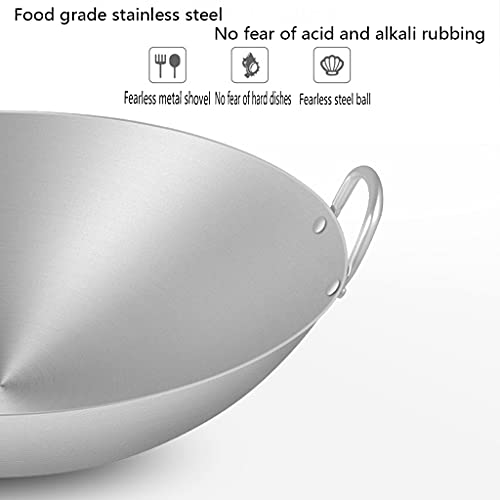 Wok Acero Inoxidable con Tapa de Vidrio 34cm-43cm miniatura 6