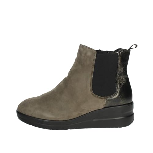 Bottines compensées Cinzia Soft IV220291 en cuir kaki pour femme