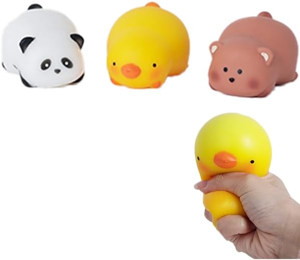 Fidget Toys, 2 Pack Squishy Relief Stress Ribbit,Sensory Squeeze Toy with Dreamy Smooth, Sensory Fidget Toys for Kids Adults Autism Easter Basket Stuffers Party Classroom Prize (Yellow)