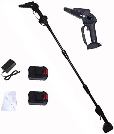 6 Feet Pole Saws for Tree Trimming Battery Powered 2-in-1 Cordless Extendable Pruning Saw, Portable Electric Branch Cutter with Pole, Heavy Duty Handheld Electric Saw for Trees