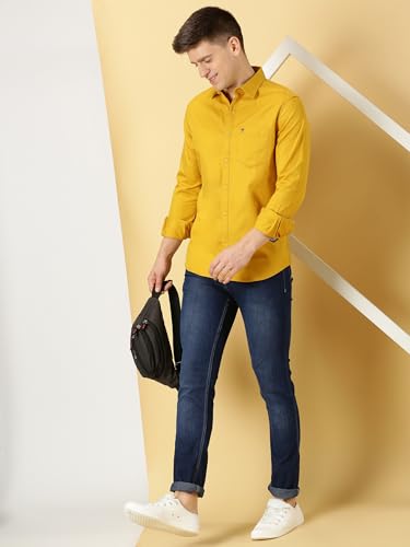 Image of Thomas Scott Men Classic Slim Fit Cotton Casual Full Sleeves Shirt