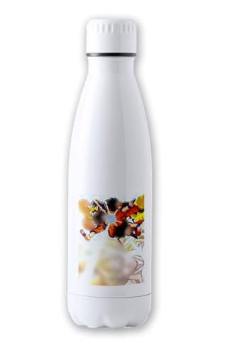 MERCHANDMANIA BIDON 700 ML ACERO INOXIDABLE guerreros lucha luchadores artes marciales dibujos tapon seguridad botella