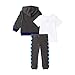 Nickelodeon boys Blue's Clues & You Hoodie, T-shirt, Jogger Sweatpant, 3-piece Athleisure Outfit Bundle - Baby and Toddler T Shirt Set, Charcoal/White/, 3T US