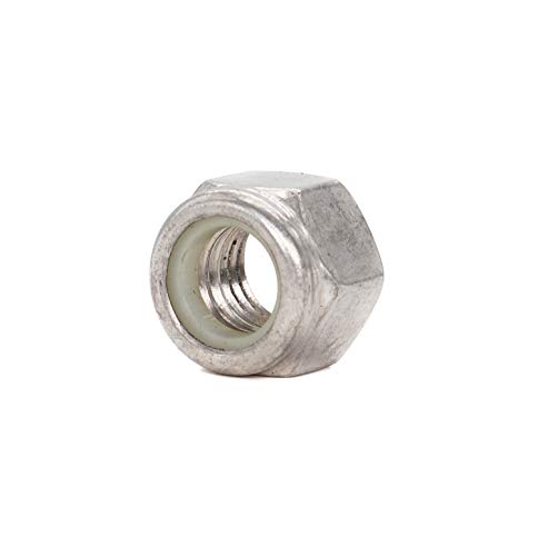 Image of 10pcs 1 /2-13 Lock Nuts 304 Stainless Steel / 18-8, Nylon Inserted Self Locking Nut Silver Tone, 1 /2 inch-13 Nylock Nuts, 1 /2 Nylon Lock Nuts for Machine