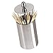 Oggi Retractable Toothpick Holder with Rubber Base, Silver