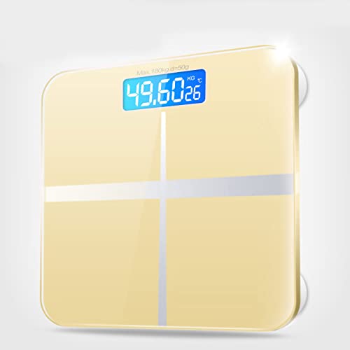 Weight Scales Bathroom, Smart Scale for Body Weight Accurate Measurement, Tempered Glass Digital Bathroom Scale, Weight Scale for Home(Luxury Gold Color)