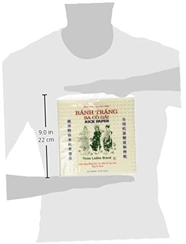 Miniatura 3 de Three Ladies 2 paquetes de envoltorios cuadrados de papel de arroz (8.7 in), paquete de 2