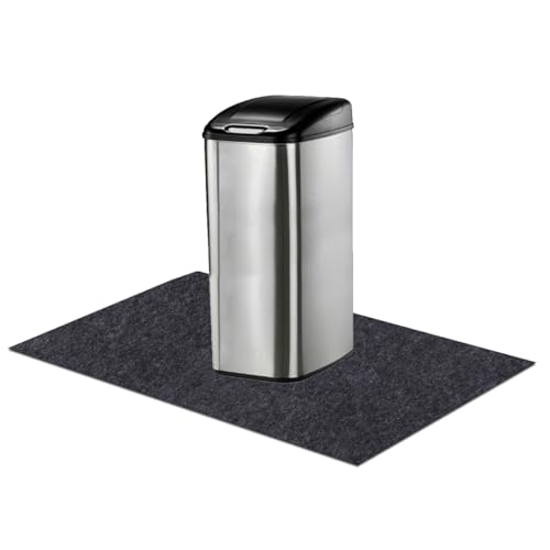 Image of Premium Trash Can Mat - Durable, Non-Slip, Absorbent Material,Waterproof Floor Protector for Kitchen, Bathroom, and Outdoor Use(24inx20in)