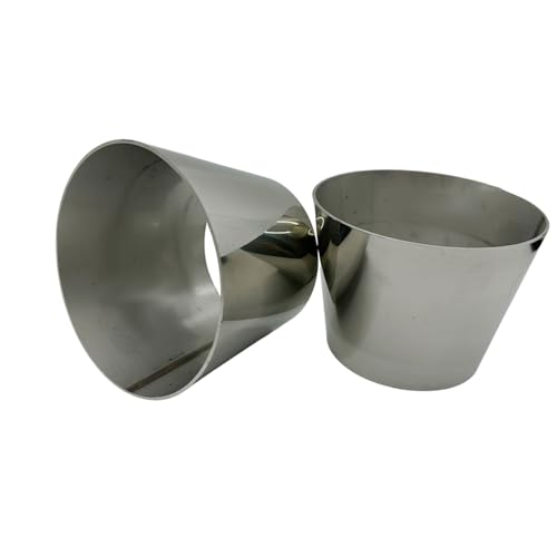 Chrome Silver SS304 Stainless Steel Adapter Connector Mandrel Exhaust Bend Elbow Pipe Concentric Reducer for Car Industrial Piping 2pcs (3 inch to 4 inch OD)