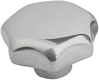 Kipp 06192-38016 Aluminum Blind Hole Star Grip, Style C, Metric, Tumbled Finish, 80 mm Diameter