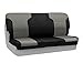 Coverking Custom Fit Rear Solid Bench Seat Cover for Select Jeep Wrangler Models - Neoprene (Medum Gray with Black Sides)