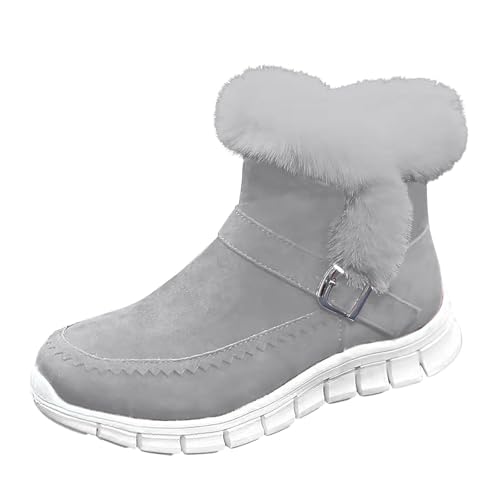 Bottes d'hiver chaudes à enfiler facilement bout rond et doublées polaire