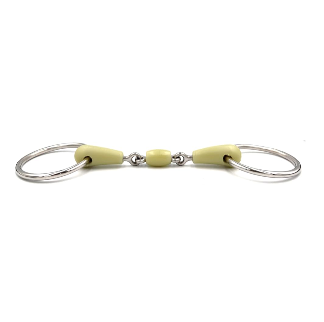 ES0043 Gebiss Wassertrense Doppelt Gebrochen mit Apfel Apfelgeschmack Material Ringdurchmesser 65 mm Gebissstärke 18 mm (13.5 cm)