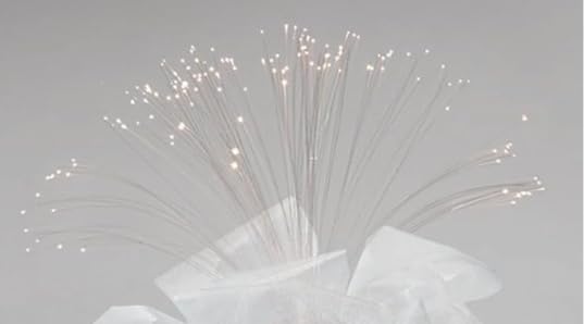 Flower Bee Floral Supply Fiber Optic Fountain Light Spray 15-inch-Clear, White Arrangements, Bouquets, Patio, Weddings, Events (1), FOL15