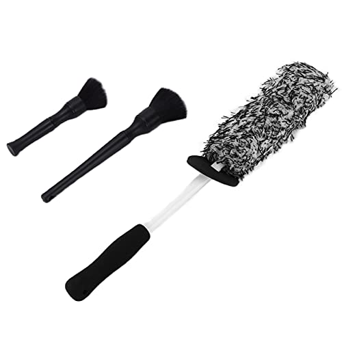Brosse de moyeu de roue en microfibre Ranvo pour un detailing auto de précision