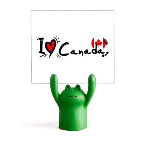 Porte-mémo Canada en cœur avec grenouille pour bureau
