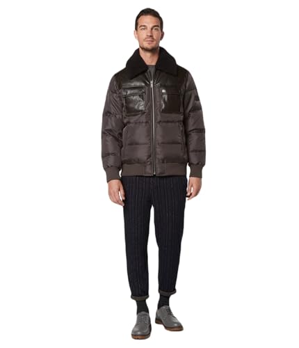 Image of Andrew Marc Men's Andrew Marc Men's Faux Leather Sherling Jacket