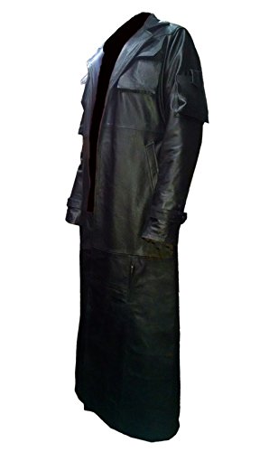 Men's The Punisher Frank Castle Thomas Jane Synthetic Leather Trench Coat Black3