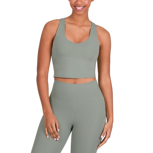 Image of YITTY Active Sports Bra Tank, Tank Top for Women with Built-in Bra, Racerback, Removable Cups, Low-Impact Yoga and Gym