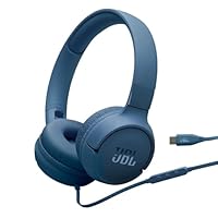 JBL Tune 520C USB-C, Hi-Res Audio, JBL Pure Bass Sound, Compatible with USB-C Devices, 3-Button Remote with Microphone, Blue