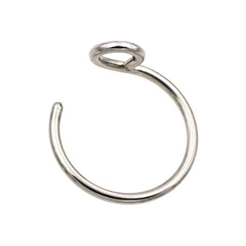 FANSING Fakes Nose Rings Faux Nose Ring 20g Nose Ring Nose Hoop 20 Gauge 8mm Septum Ring Faux Septum Ring Lip Ring Surgical Steel Piercing Jewelry Silver 1PCS Cover