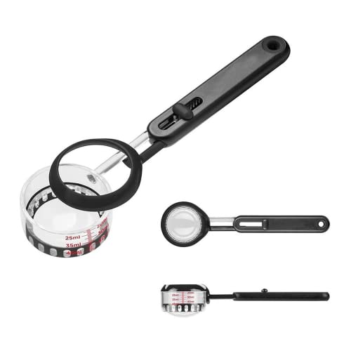 Adjustable Measuring Spoon Scoop For Coffee Powder Teasugar Milk Measure Scoop Tool In Kitchen Tablespoon (Black) #TOP8