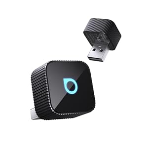 Ottocast Mini Slim 2025 Wireless CarPlay & Android Auto Adaptador: Plug & Play, Rápida Auto-Reconexión (Negro)