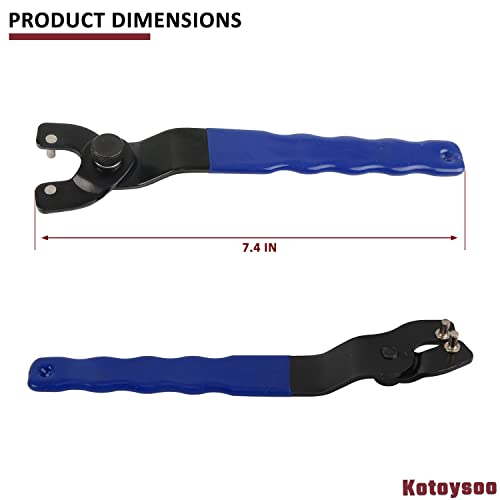 Kotoysoo Sewa20 Grinder Wrench Universal Adjustable Grinder Lock-Nut Pin Wrench Compatible With Maki-Ta Bo-Sch Milw-Aukee Angle Grinder - Range Of 0.5 To 1.25 Inches #TOP2