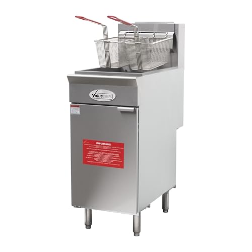 Value Series 29R-001-NAT Commercial Deep Fryer 40 Lb. Stainless Steel Floor Fryer For Restaurants, 3 Heating Tubes, 90,000 Btu, Natural Gas Powered thumb #2